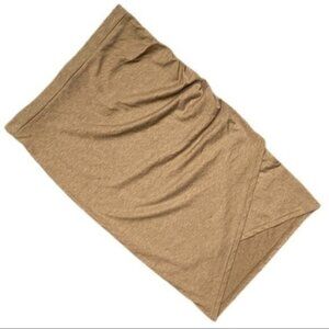 Nordstrom Leith Mustard Ruched Pull On Pencil Skirt XS